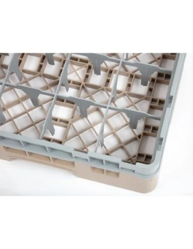 Casier à verres 16 compartiments Camrack Cambro beige hauteur max 92mm