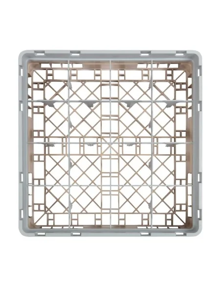 Casier à verres 16 compartiments Camrack Cambro beige hauteur max 92mm