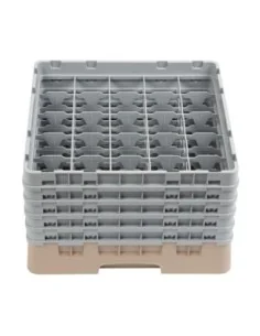 Casier à verres 25 compartiments Camrack Cambro beige hauteur max 257mm 2