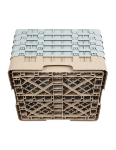 Casier à verres 36 compartiments Camrack Cambro beige hauteur max 257mm