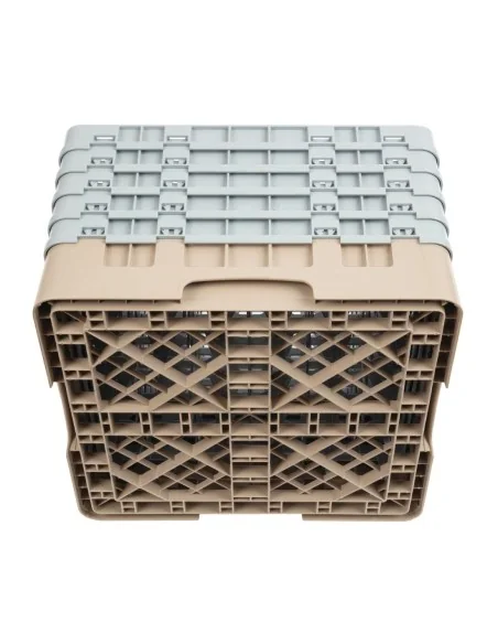 Casier à verres 36 compartiments Camrack Cambro beige hauteur max 257mm