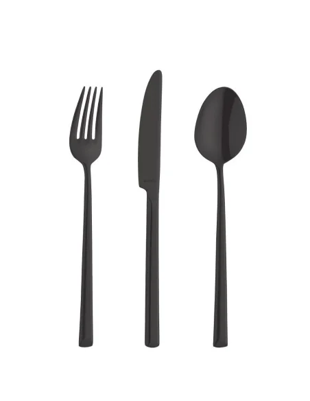 Cuillères de table Amefa Metropole PVD noires (lot de 12)