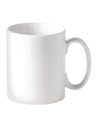 Mugs à bords droits blancs Utopia Titan 340 ml (lot de 48)