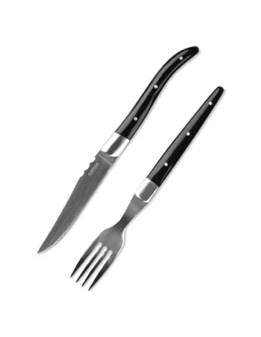 Couteaux à steak ACR noir Comas 22,5 cm (x6)
