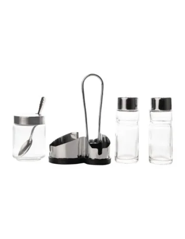 Ménagère 3 pièces sel poivre moutarde Paris Comas