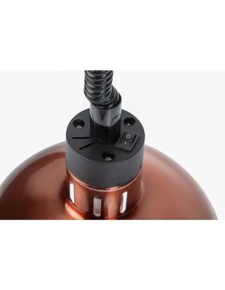 Lampe chauffante dôme rétractable Buffalo finition cuivre