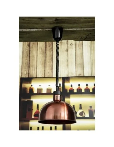 Lampe chauffante dôme rétractable Buffalo finition cuivre
