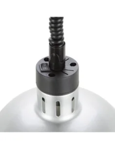 Lampe chauffante dôme rétractable Buffalo finition métal brossé 2