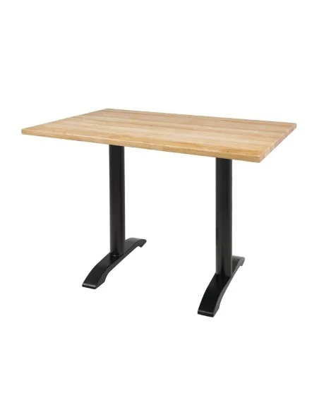 Plateau de table rectangulaire pré-percé coloris bois naturel Bolero 700 x 1100mm