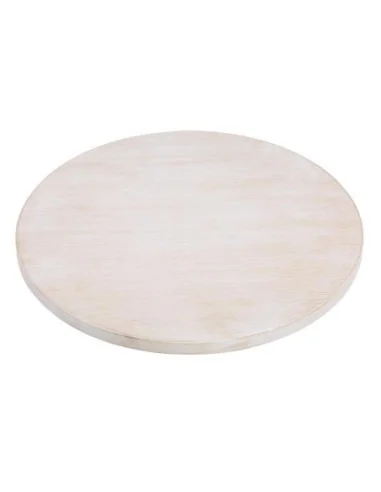 Plateau de table rond pré-percé blanc vintage Bolero 600mm