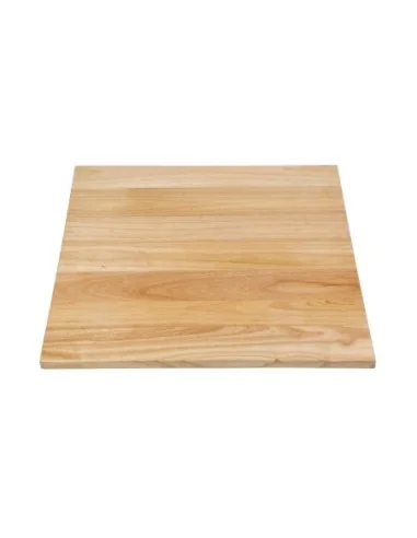 Plateau de table carré pré-percé coloris bois naturel Bolero 700mm