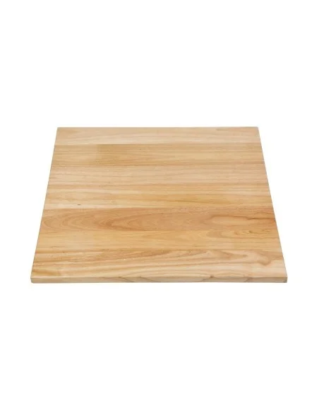 Plateau de table carré pré-percé coloris bois naturel Bolero 700mm
