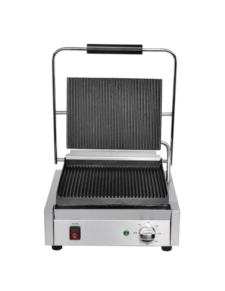 Grand gril de contact simple Bistro Buffalo rainuré/rainuré