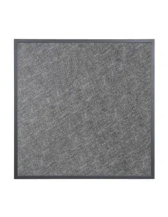 Plateau de table extérieur carré en verre trempé Bolero noir brossé bord gris 700 mm 2