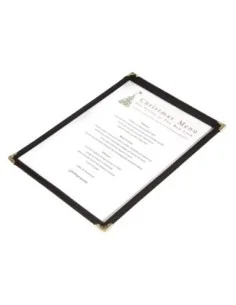 Protège-menus style américain Olympia A5 deux vues noir 2