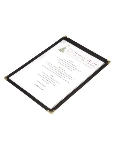 Protège-menus style américain Olympia A5 deux vues noir