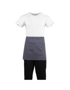 Tablier serveur court Whites gris anthracite 2