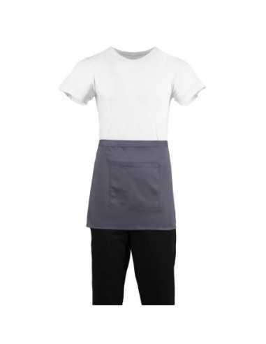 Tablier serveur court Whites gris anthracite