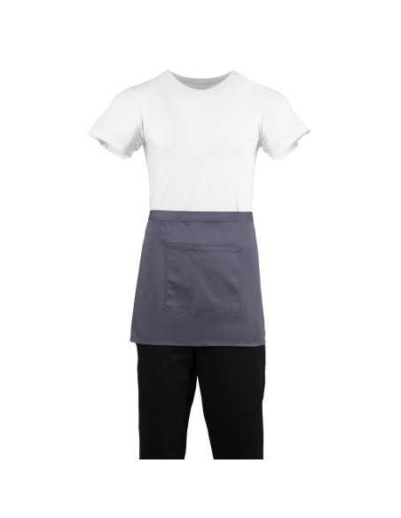 Tablier serveur court Whites gris anthracite