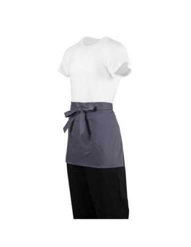 Tablier serveur court Whites gris anthracite