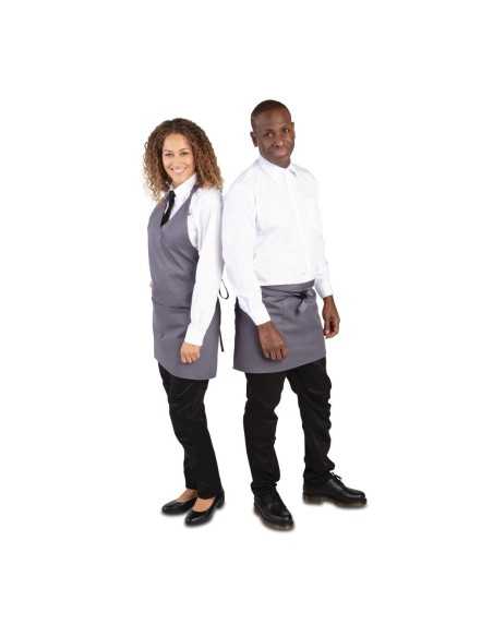Tablier serveur court Whites gris anthracite