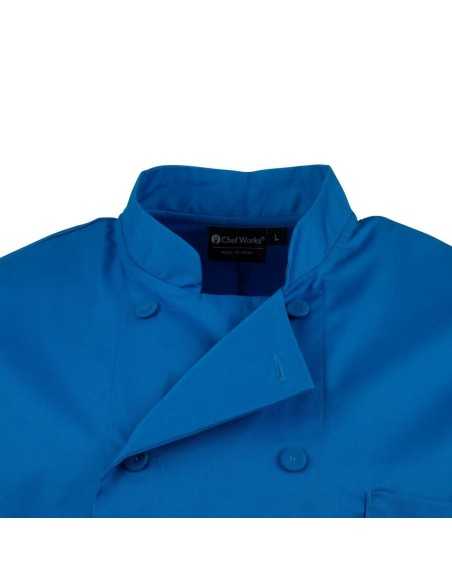 Veste de cuisine mixte Chef Works bleue XL