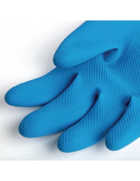 Gants étanches protection chimique légère bleus et jaunes Mapa Alto 405 L