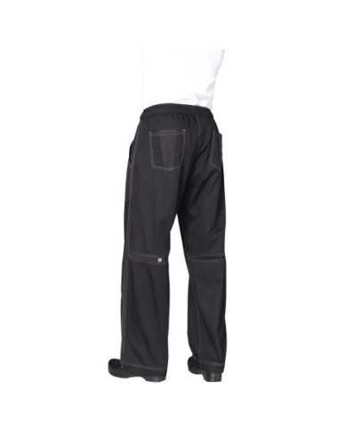 Pantalon de cuisine mixte Baggy Chef Works noir L