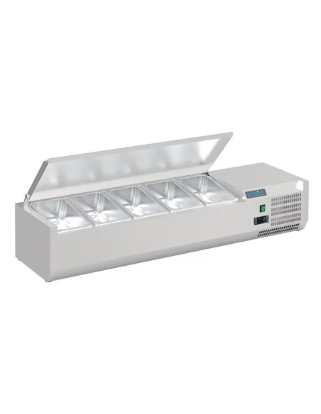 Saladette à poser avec couvercle Polar Série G 5x GN 1/4