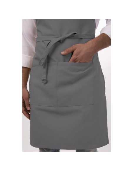 Tablier bavette Chef Works gris