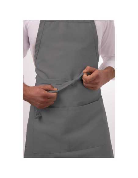 Tablier bavette Chef Works gris