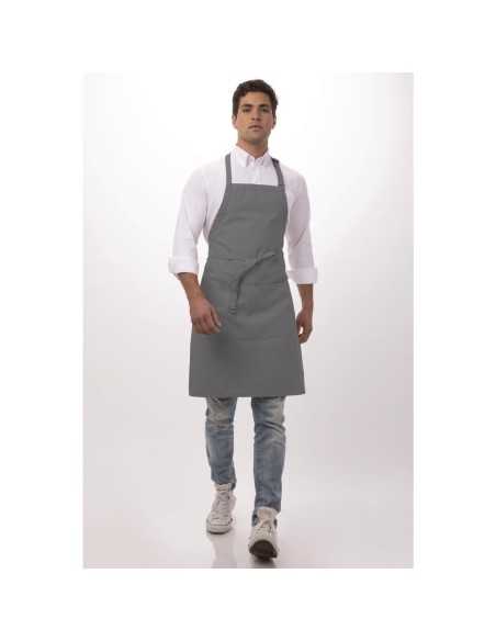 Tablier bavette Chef Works gris