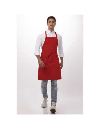 Tablier bavette Chef Works rouge