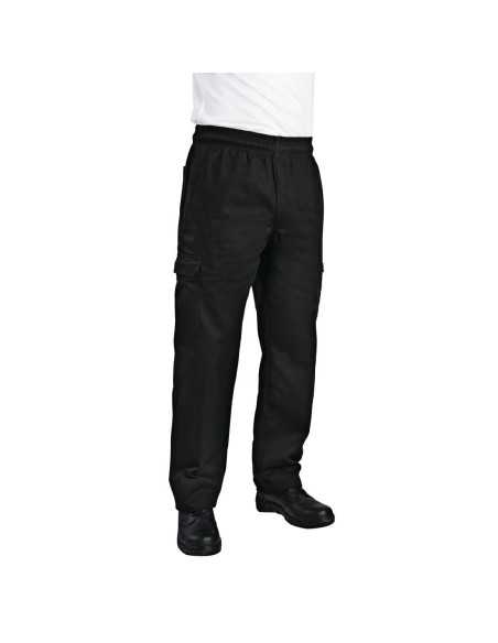 Pantalon de cuisine mixte Chef Works Slim Fit Cargo noir L