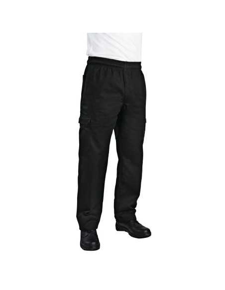 Pantalon de cuisine mixte Chef Works Slim Fit Cargo noir M