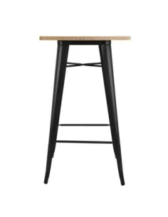 Mange-debout noir avec plateau en bois Bolero Bistro 2