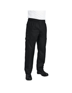 Pantalon de cuisine mixte Chef Works Slim Fit Cargo noir XL 2