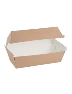 Petites boîtes kraft avec couvercle à charnière compostables Fiesta Compostable 172mm (lot de 200) 2