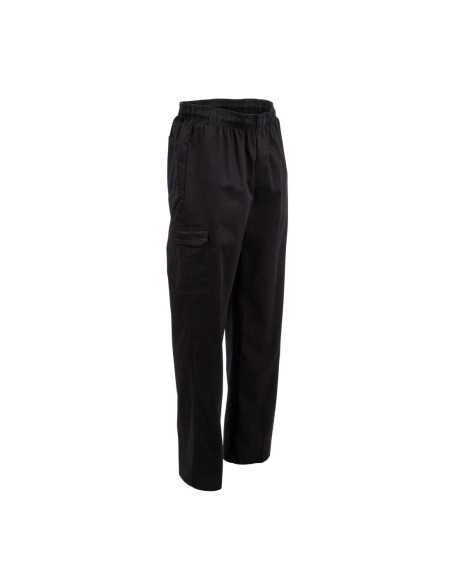 Pantalon de cuisine mixte Chef Works Slim Fit Cargo noir XL