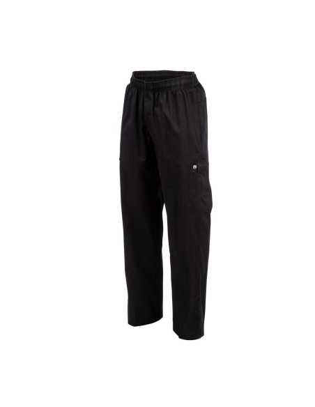 Pantalon de cuisine mixte Chef Works Slim Fit Cargo noir XL
