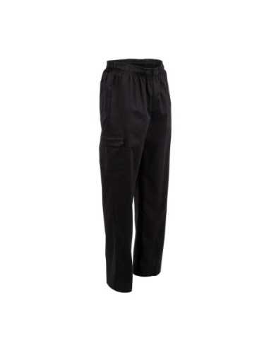 Pantalon de cuisine mixte Chef Works Slim Fit Cargo noir XXL