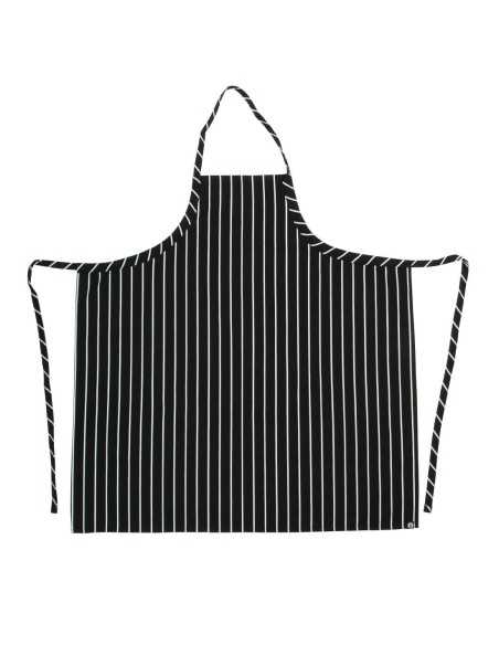 Tablier bavette tissé Chef Works Premium rayures noires et blanches