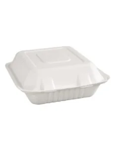 Boîtes avec couvercle à charnière Recyclables en bagasse Fiesta Recyclable 223mm (lot de 200) 2