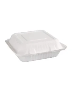 Boîtes avec couvercle à charnière Recyclables en bagasse Fiesta Recyclable 236mm (lot de 200) 2