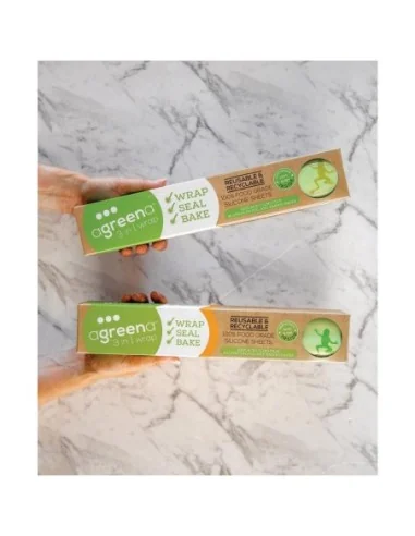 Emballages alimentaires réutilisables 3 en 1 Agreena 200 x 200mm et 300 x 300mm (lot de 4)