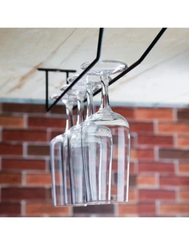 Support de verres à pied noir Olympia 406 mm 