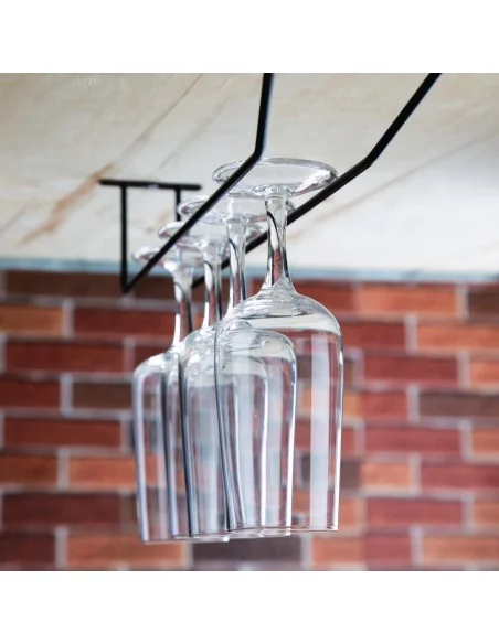 Support de verres à pied noir Olympia 406 mm 