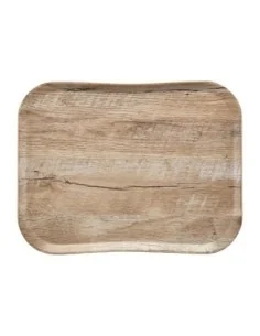 Plateau polyester Century aspect naturel bois Cambro chêne clair 330 x 430mm