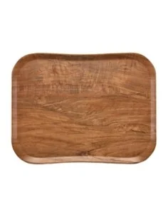 Plateau polyester Century aspect naturel bois Cambro olivier marron 360 x 460mm