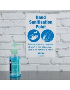 Autocollant Gel hydroalcoolique à votre disposition format A5 2